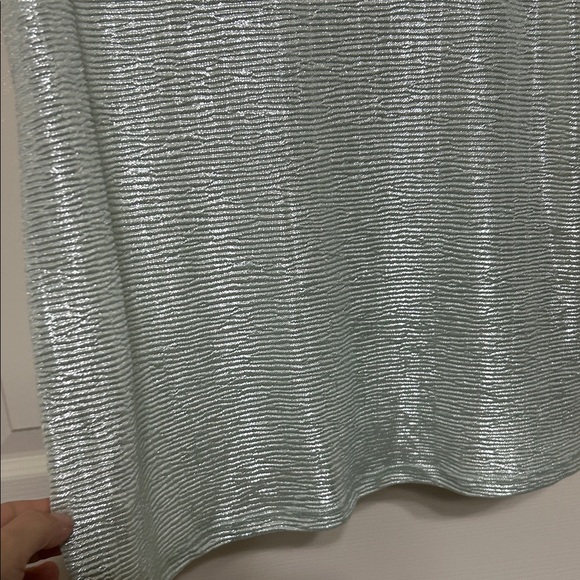 Espresso Metallic Mint Tank Top Shiny Dance Layering Piece Stretchy M to L - Picture 9 of 10